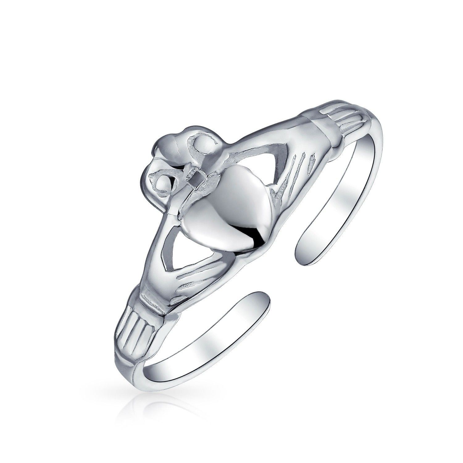 925 Silver Celtic Midi Ring Adjustable Claddagh Heart Toe Rings With Latest Heart Toe Rings (View 5 of 15)