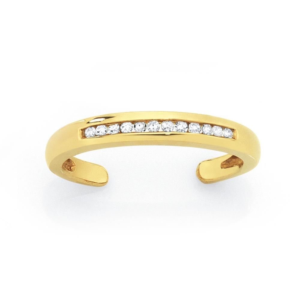 9ct Gold Diamond Set Toe Ring – Goldmark Au Catalogue – Salefinder Pertaining To Most Current Goldmark Toe Rings (View 6 of 15)