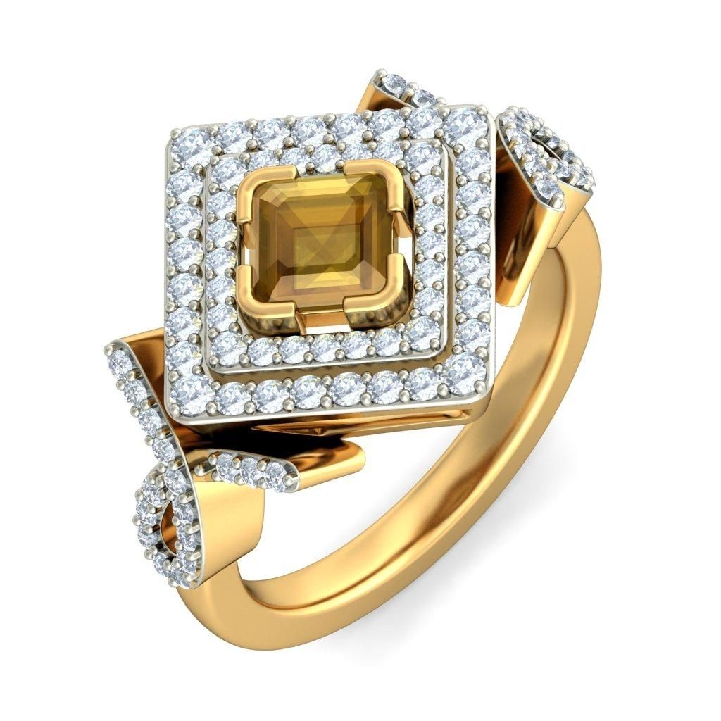 Bluestone #jewelry #noilly #cocktail #ring #diamond #citrine #gold With Most Current Bluestone Toe Rings (View 1 of 15)