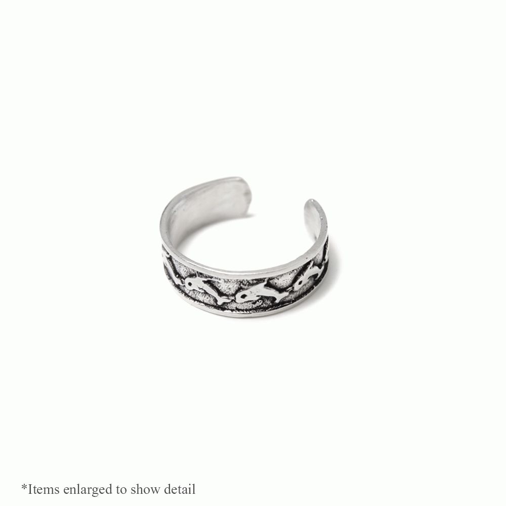 Body Jewelry Toe Ring Sterling Silver Adjustable Pertaining To Most Up To Date Dolphin Toe Rings (View 11 of 15)