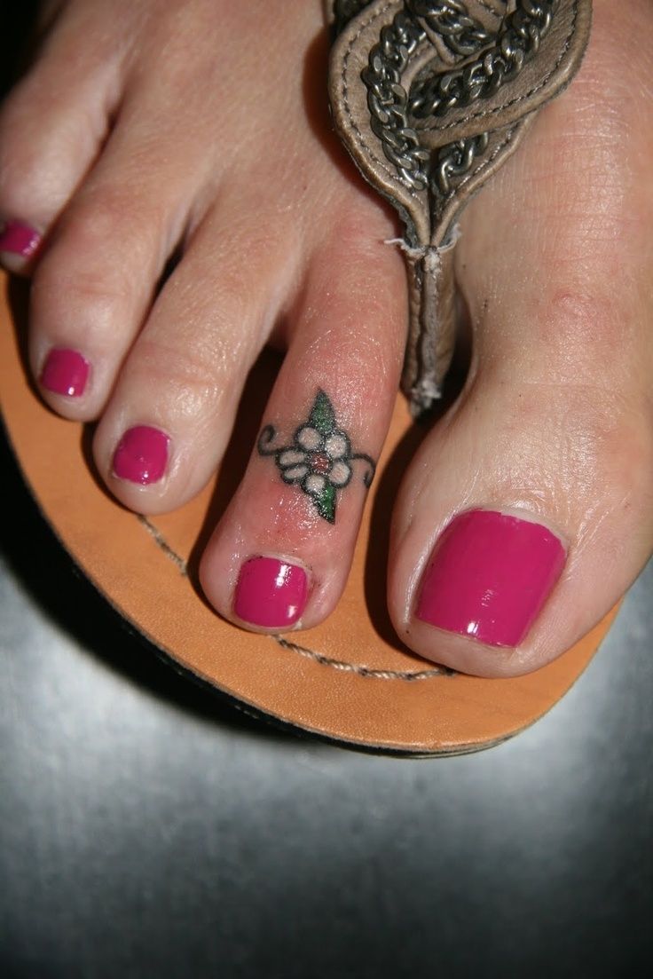 Daisy Flower Tattoos | Toe Rings, Flower Tattoos And Tattoo In Latest Toe Rings For Women (View 14 of 15)