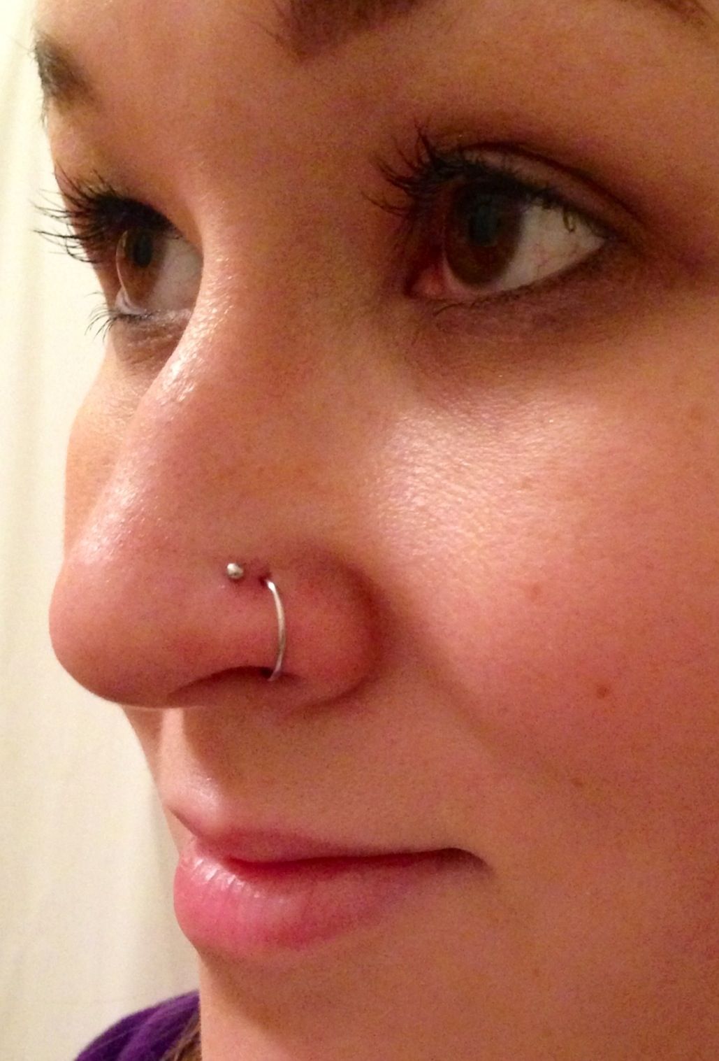 Double Nose Piercing, Stud And Hoop. (View 13 of 15)
