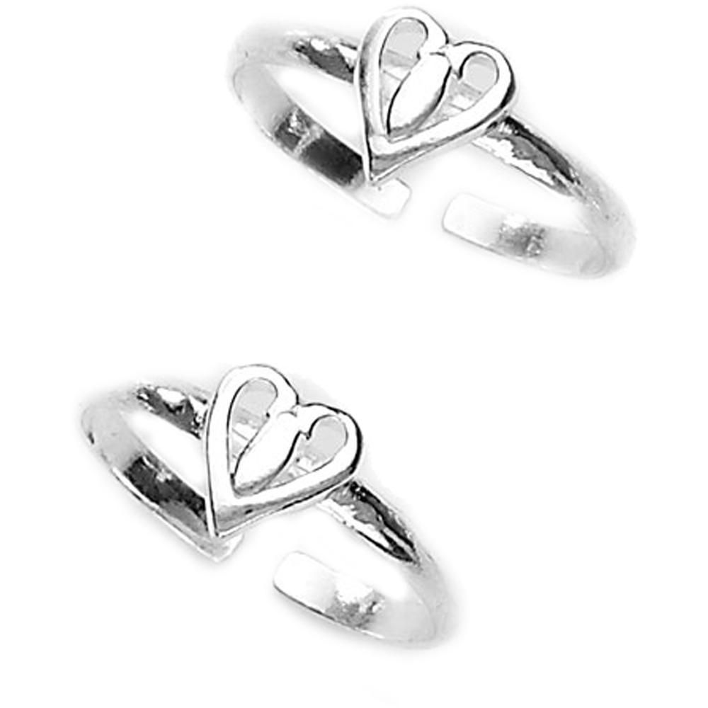 Heart Toe Rings In Sterling Silvertaraash | Silver Anklets/toe Within 2017 Heart Toe Rings (View 8 of 15)