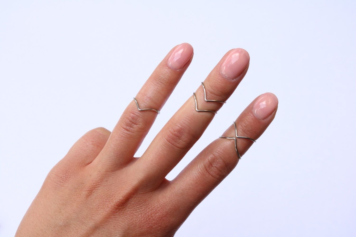 Midi Rings Boho Chic Jewelry Knuckle Ring Set Stacking Within Best And Newest Chevron Knuckle Rings Sets (View 8 of 15)
