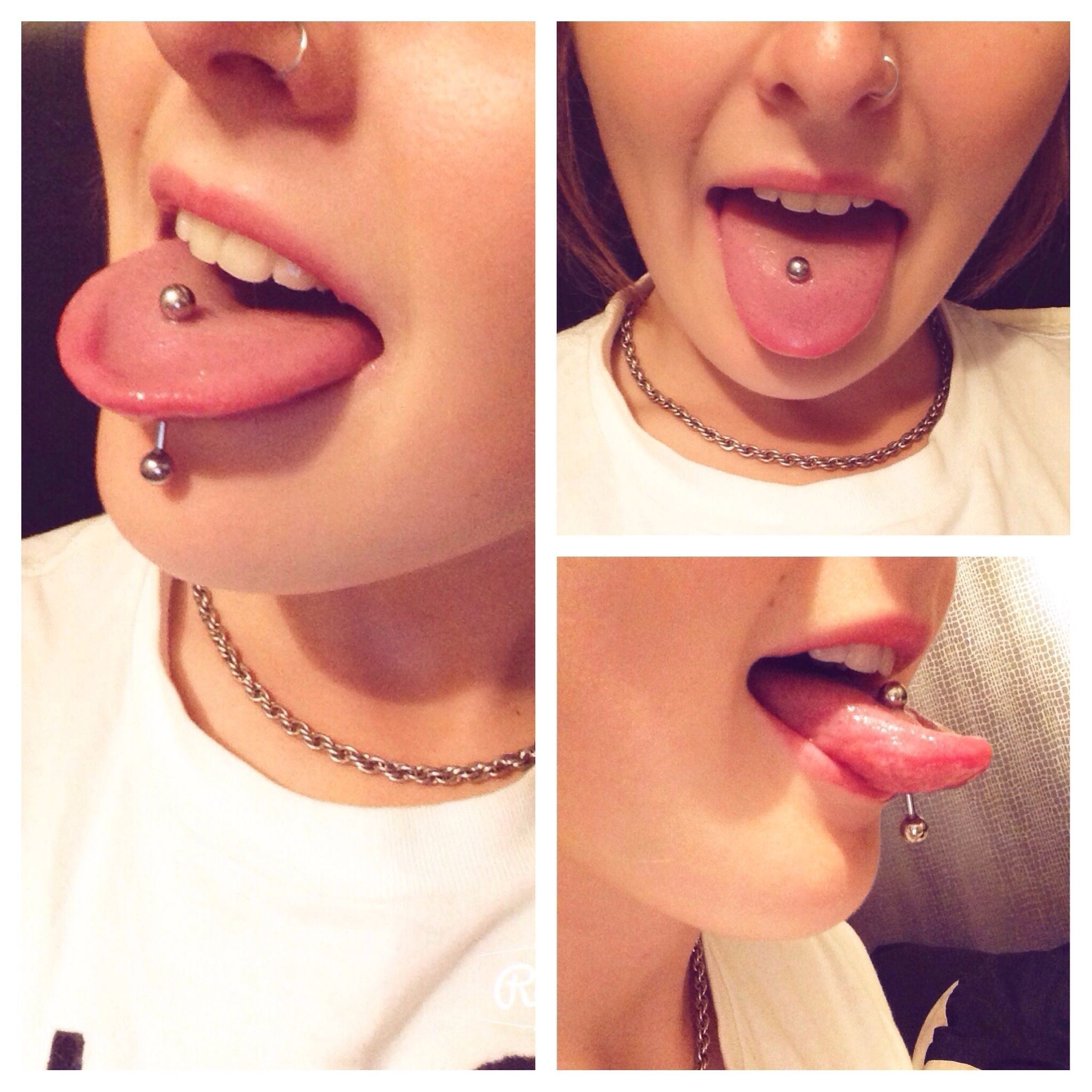 My Almost Fully Healed Tongue Piercing! I Think The Placement Is Intended For Latest Chevron Tongue Rings (View 7 of 15)