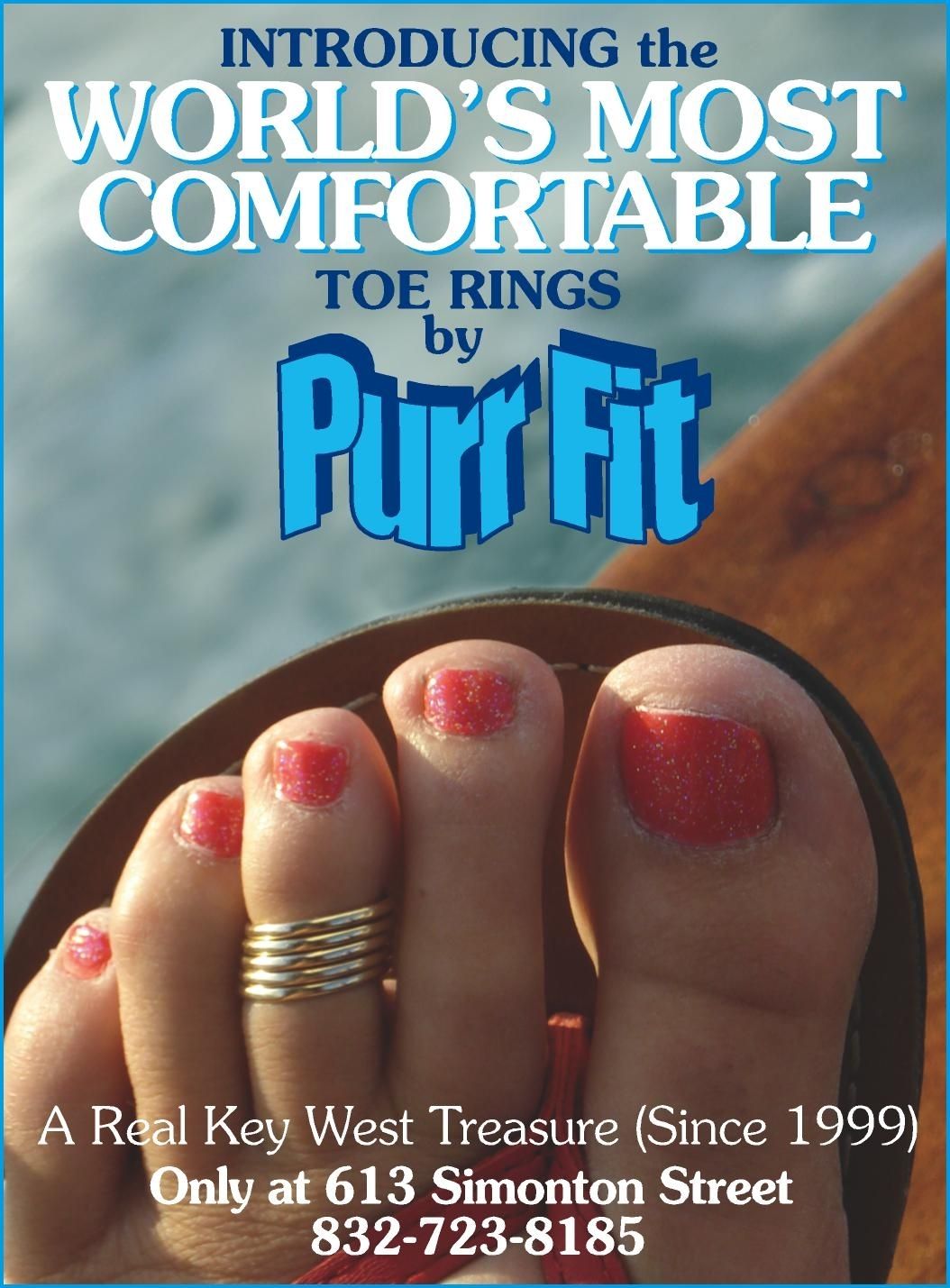 Purr Fit Toe Rings | Key West / Florida Keys Money Saving Discount Inside Most Current Custom Toe Rings (View 5 of 15)