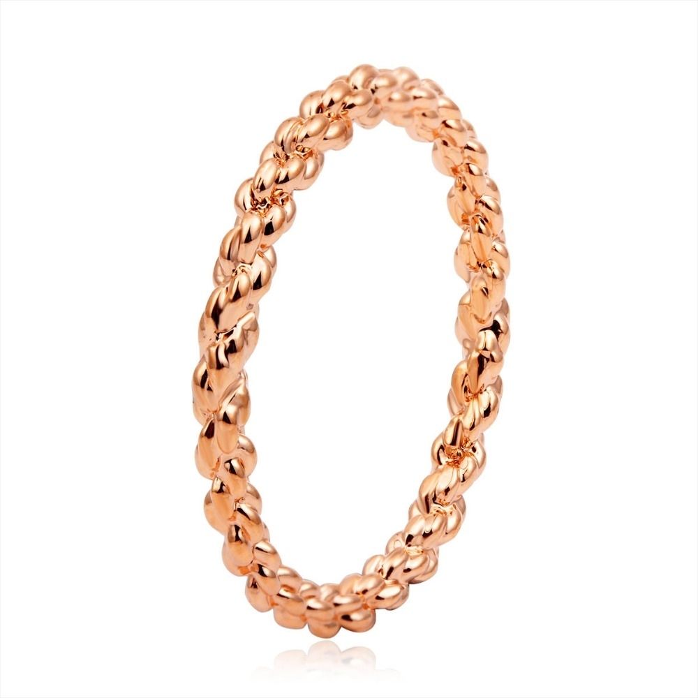 Rose Gold Color Twisted Rope Toe Rings For Women Simple Brand With Current Rose Gold Toe Rings (View 4 of 15)
