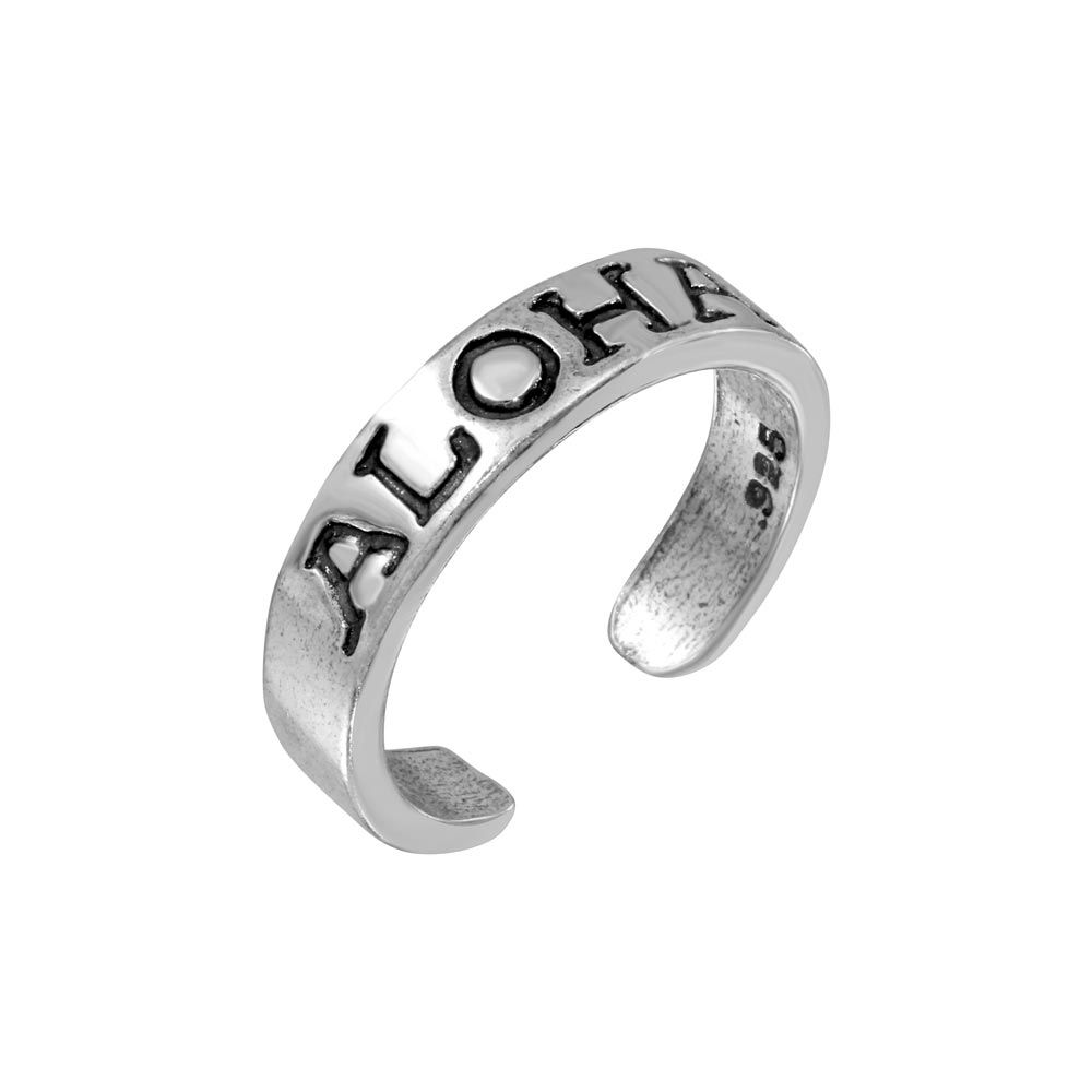 Silver Aloha Engraved Adjustable Toe Ring – Tr184 A Throughout Recent Engraved Toe Rings (View 3 of 15)