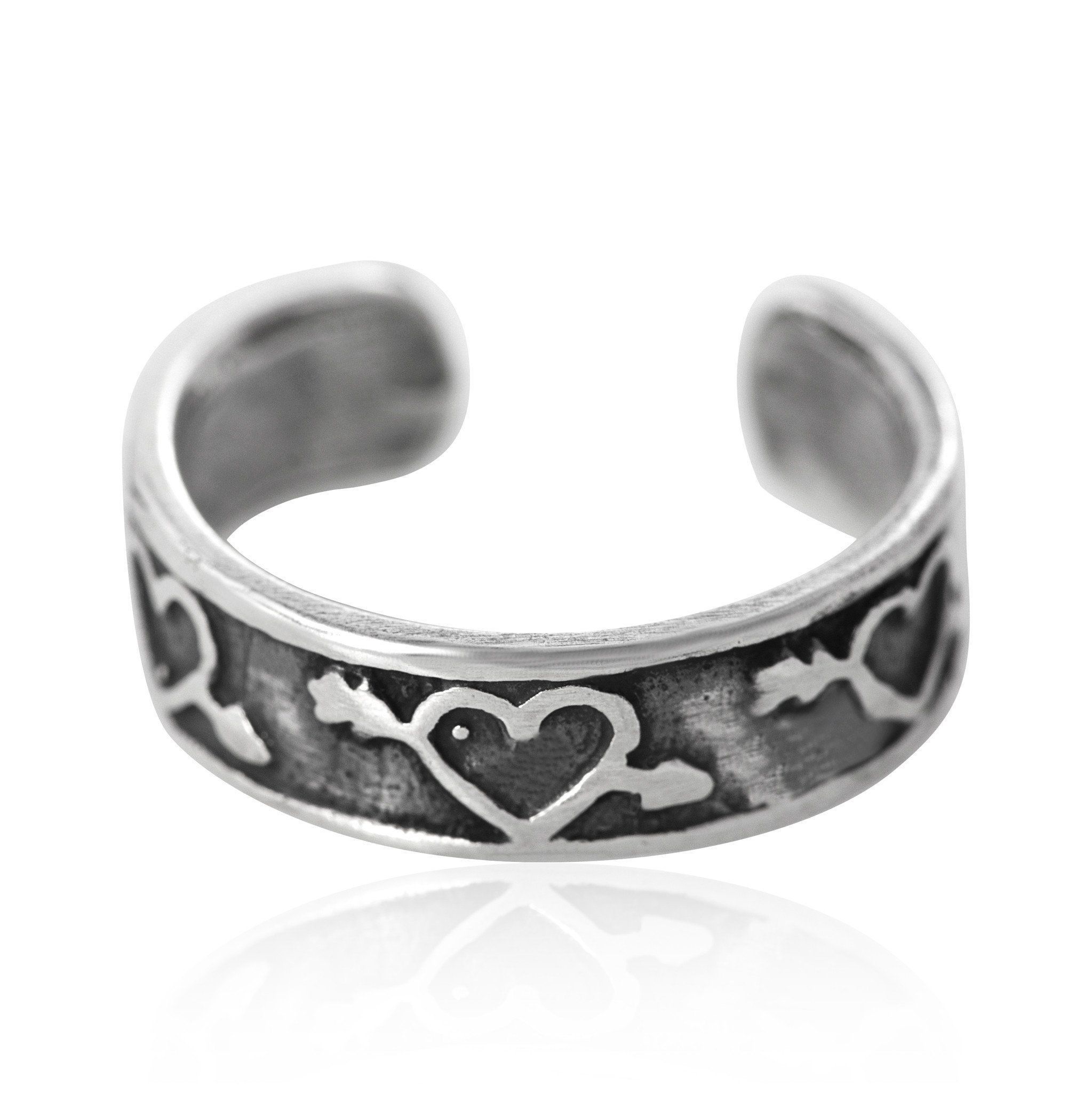 Sterling Silver Arrow And Heart Toe Ring | Silver Toe Rings For Current Heart Toe Rings (View 12 of 15)