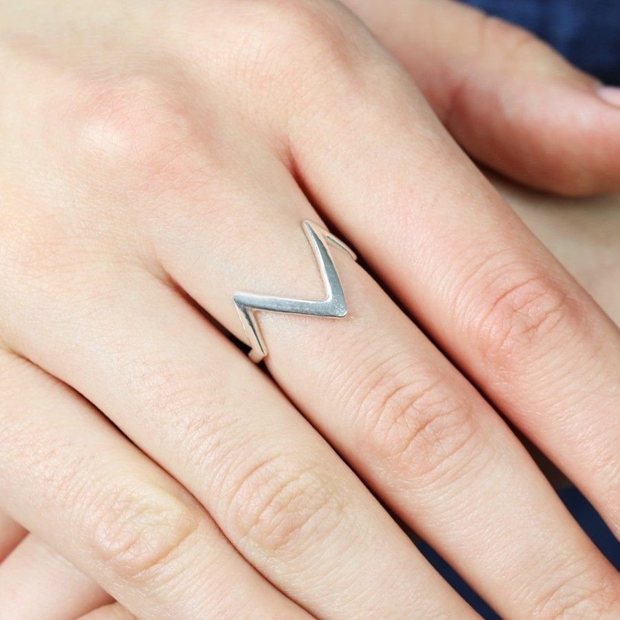 Sterling Silver Chevron Ring | Jewellery | Lisa Angel Pertaining To Most Up To Date Sterling Silver Chevron Rings (View 15 of 15)