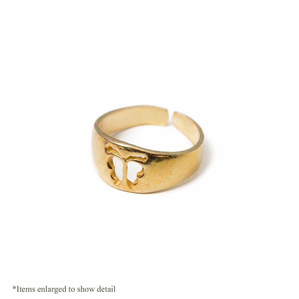 Toe Ring 14k Gold Plated With Butterfly Design – Tsg54 For Best And Newest 14k Toe Rings (View 10 of 25)