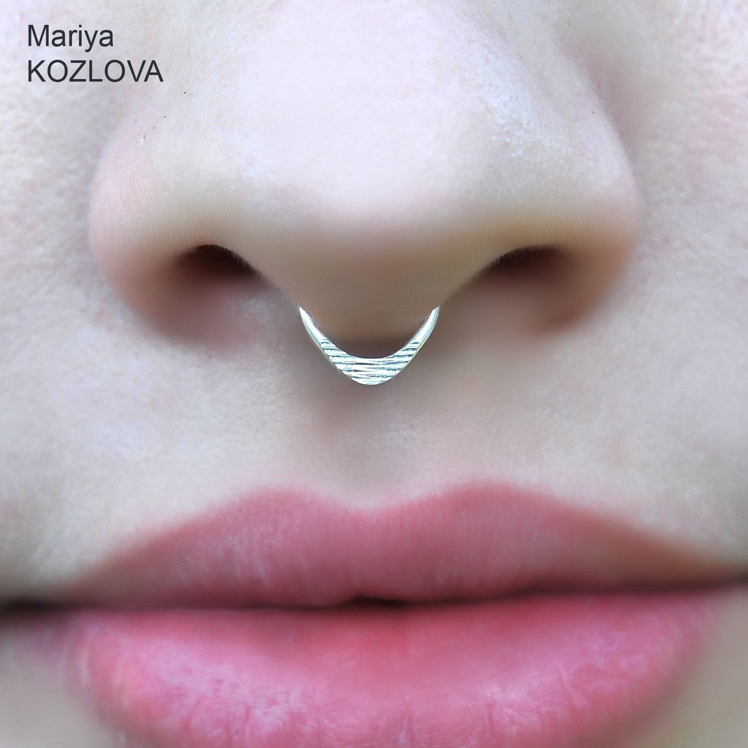 Triangle Septum Non Pierced Nose Cuff Ring 9mm/ Tribal Septum Within Most Recently Released Chevron Nose Rings (View 9 of 15)