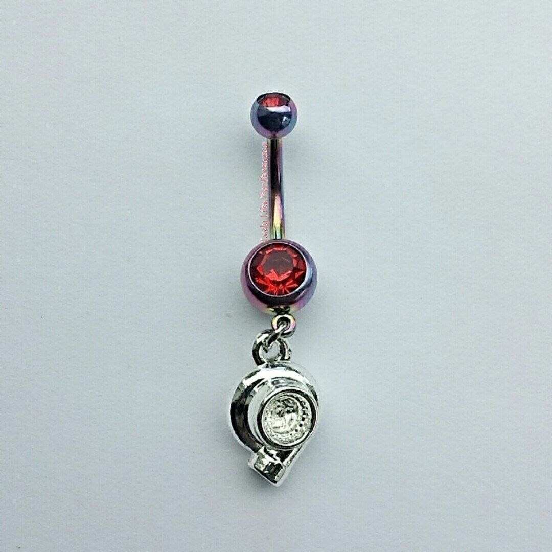 We've Added A New Color! Neochrome Turbo Belly Ring With Red Throughout Recent Chevron Belly Button Rings (View 1 of 15)
