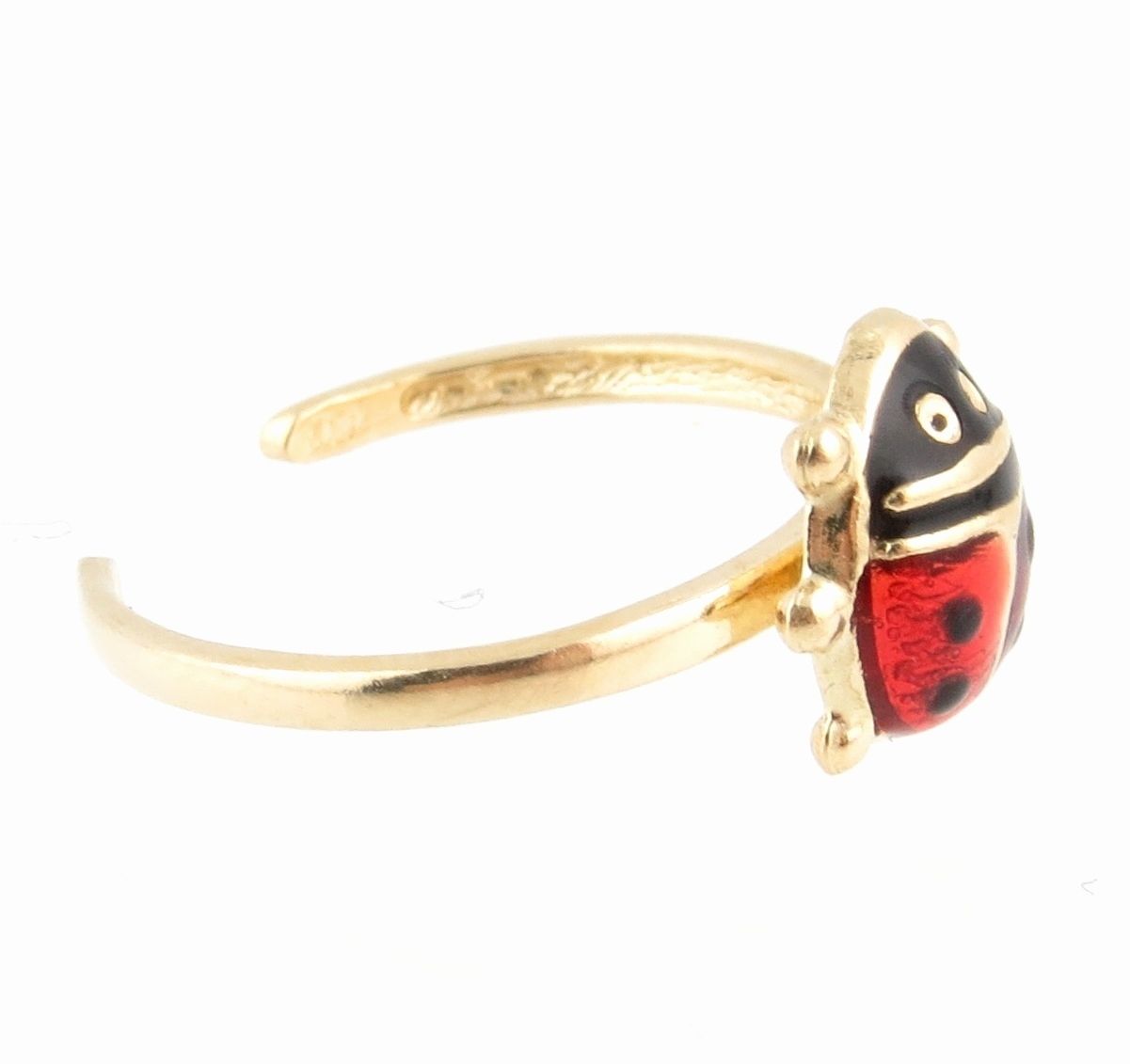 Women's Diamond Rings Sale Luxury Ladybug Toe Ring 14k Yellow Gold Regarding Most Up To Date Ladybug Toe Rings (View 12 of 15)