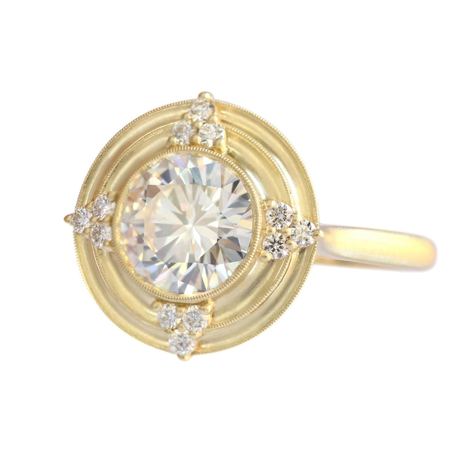 Antique Style Engagement Rings: The Five Us Designers You Should Regarding Most Recent Diamond Frame Vintage Style Engagement Rings (View 12 of 15)