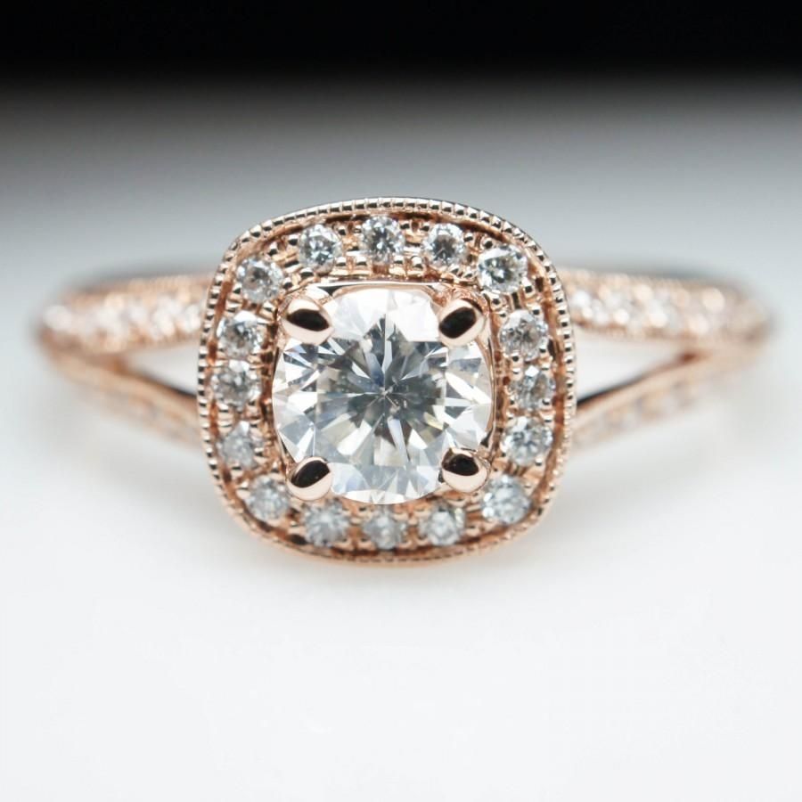 Vintage Style Rose Gold Engagement Rings | Wedding, Promise, Diamond With Most Current Gold Vintage Style Diamond Rings (View 5 of 15)