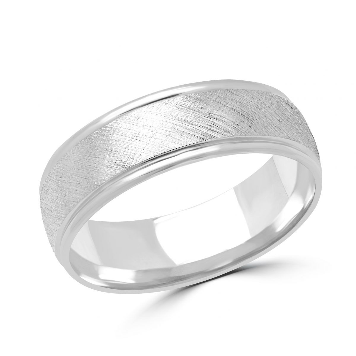 Wedding Band 10k White Gold | Global Diamond Montreal For Most Recently Released Diamond Comfort Fit Wedding Bands In 10k Gold (View 3 of 15)
