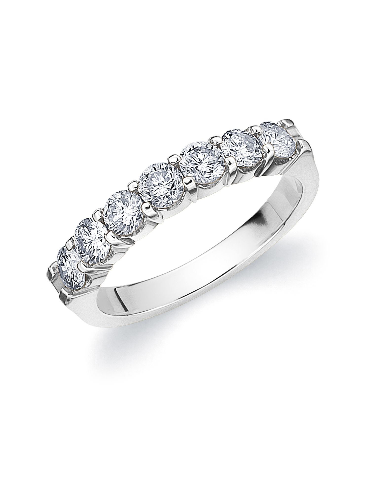 1 Ct Diamond Seven Stones Wedding Band, White Gold Diamond Anniversary Ring Intended For Newest Diamond Seven Stone Anniversary Ring In White Gold (View 16 of 25)