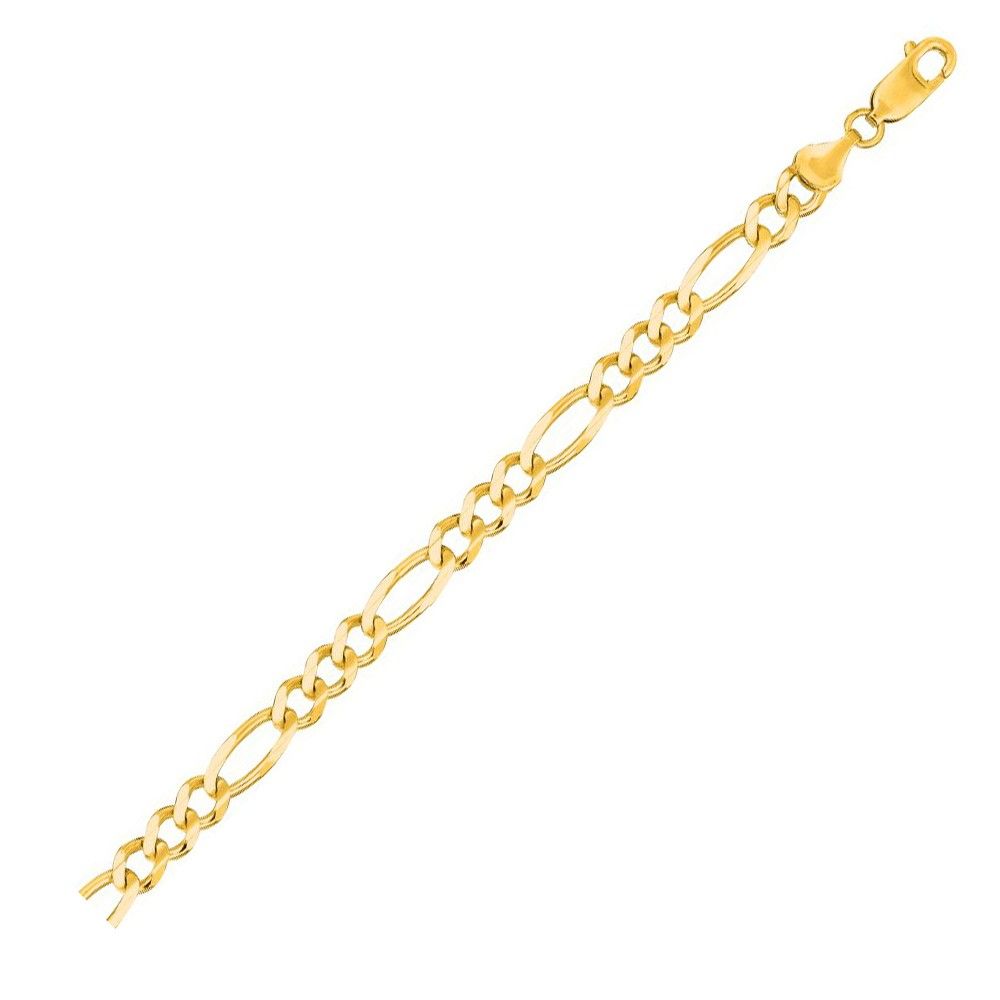 14k Solid Yellow Gold Classic Figaro Chain Necklace 6mm Thick 24 Inches Throughout Most Recent Classic Figaro Chain Necklaces (View 11 of 25)
