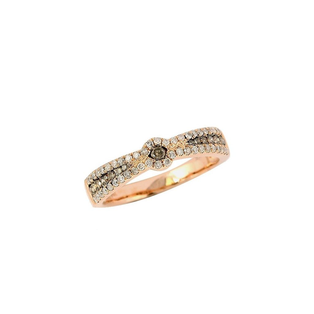 14kr 0.65ctw Champagne Diamond Rose Gold Ring In Latest Champagne Diamond Anniversary Bands In Rose Gold (Photo 25 of 25)