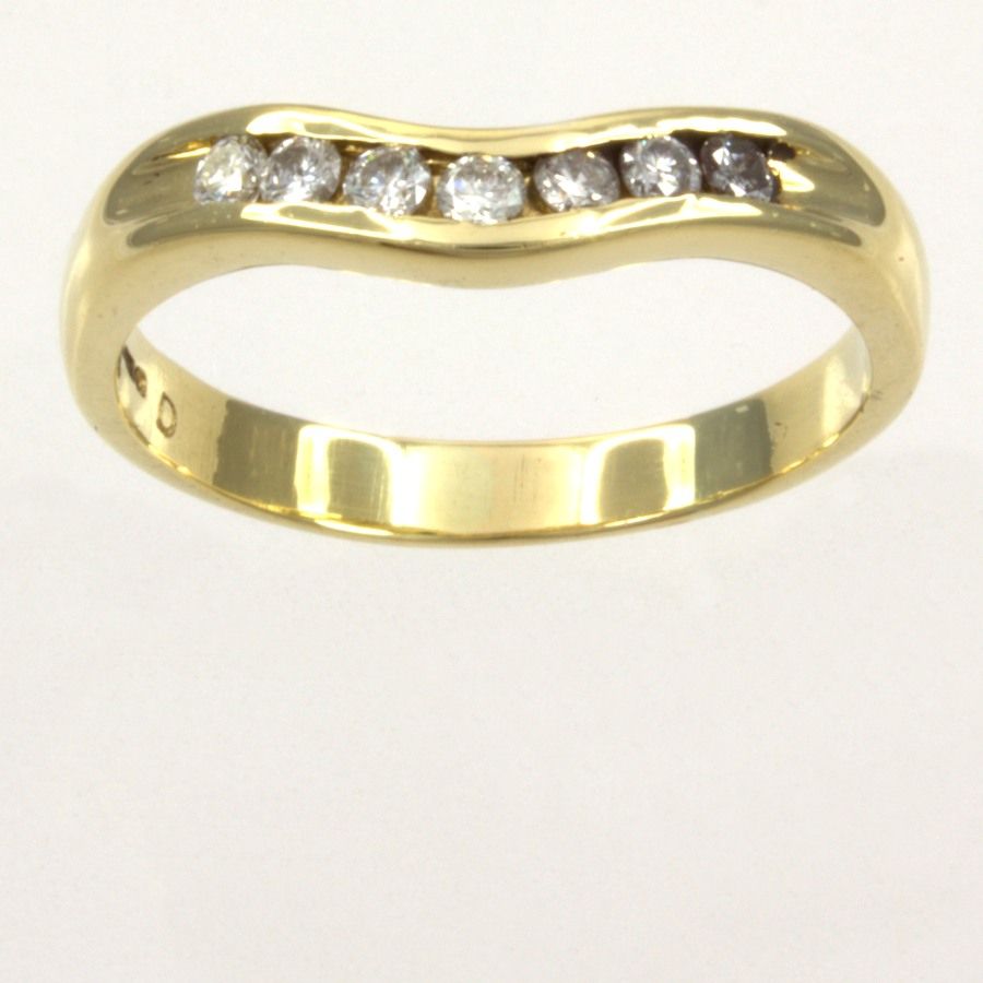 18ct Gold Diamond Wishbone Ring Size U For 2017 Sparkling Wishbone Rings (View 14 of 25)