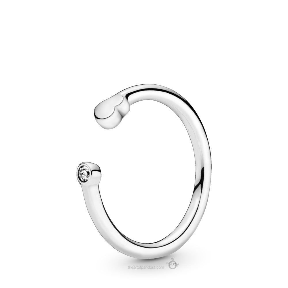 198559c01 Pandora Polished Heart Open Ring – The Art Of Pandora Intended For Most Recent Polished Heart Open Rings (View 1 of 25)