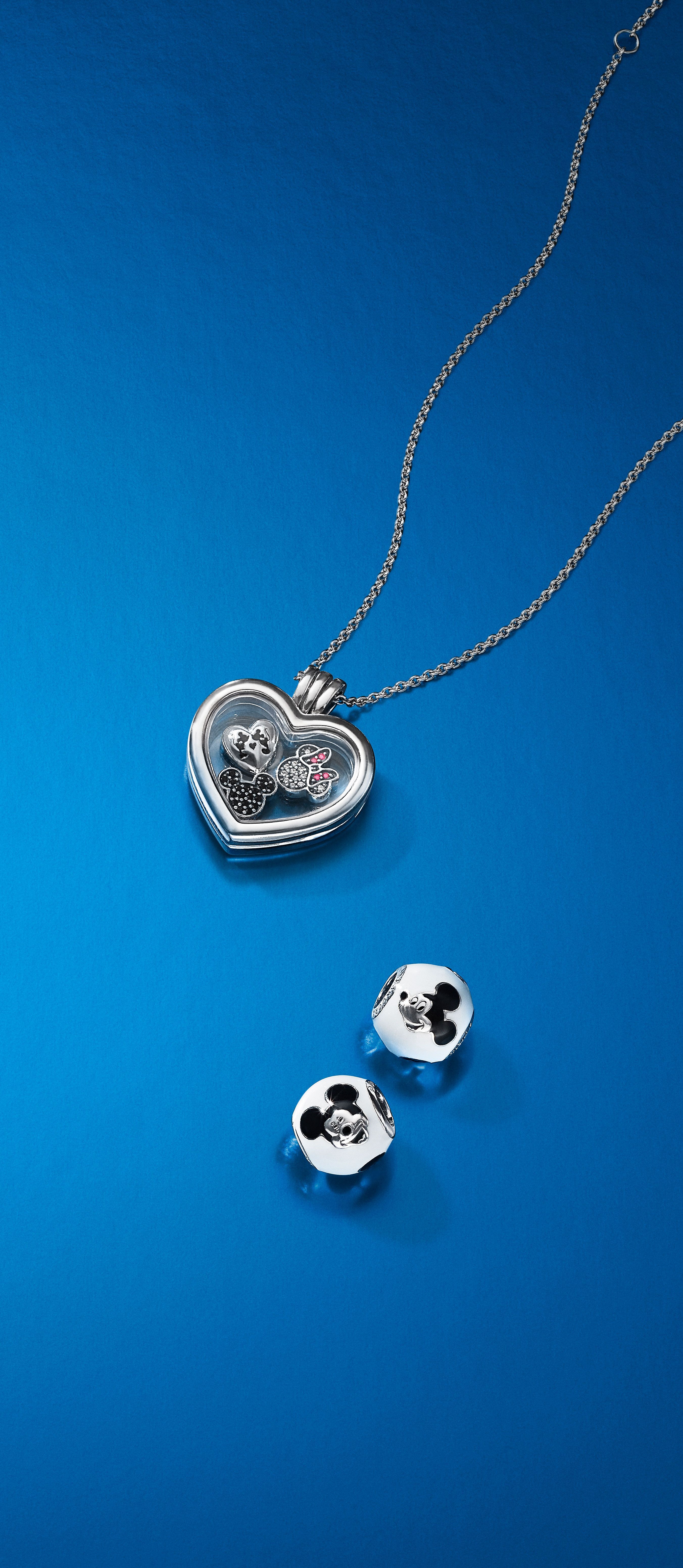 2018 Silver & Gold Jewelry Collection | Disney X Pandora In 2019 In Most Popular Disney Sparkling Mickey Icon Petite Locket Charm Necklaces (View 10 of 25)