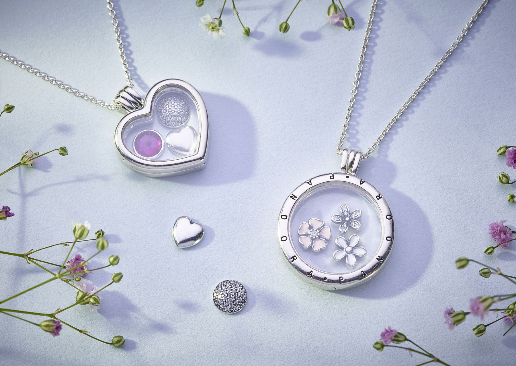 2018 Silver & Gold Jewelry Collection | Pandora Lockets In 2019 With 2019 Pandora Lockets Logo Heart Dangle Charm Necklaces (View 23 of 25)
