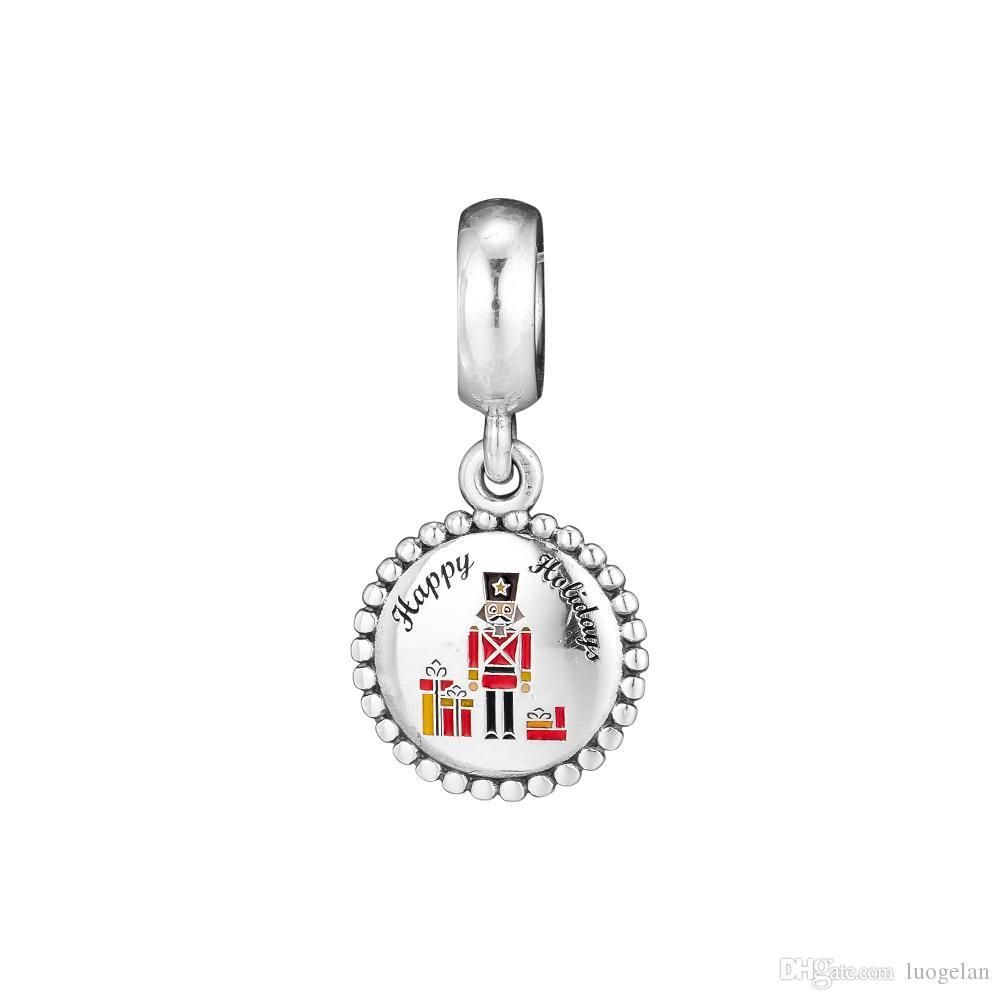 2018 Winter 925 Sterling Silver Jewelry Nutcracker Charm Dangle Beads Fits  Pandora Bracelets Necklace For Women Jewelry Making With Regard To Most Recently Released Pandora Lockets Logo Dangle Charm Necklaces (View 24 of 25)