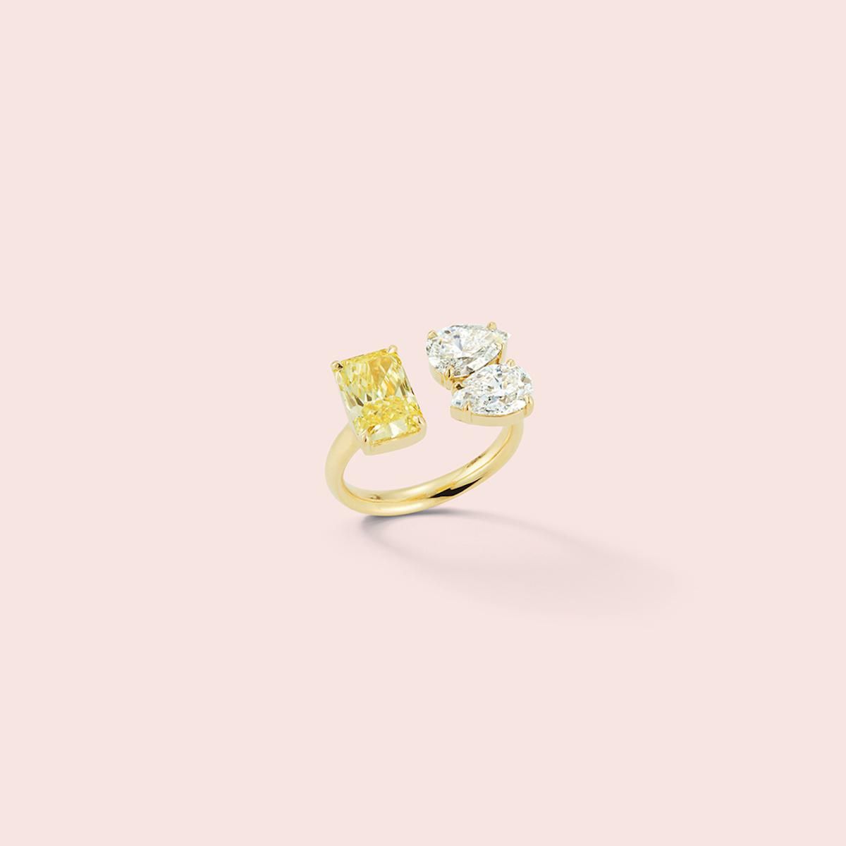 35 Uniquely Shaped Engagement Rings For The Unconventional Bride With Recent Sparkling Square & Circle Open Rings (View 12 of 25)