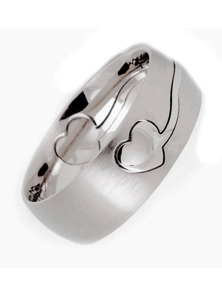 8mm Laser Cut Heart Puzzle Ring Surgical Stainless Steel 316l For Best And Newest Polished Heart Puzzle Rings (View 6 of 25)
