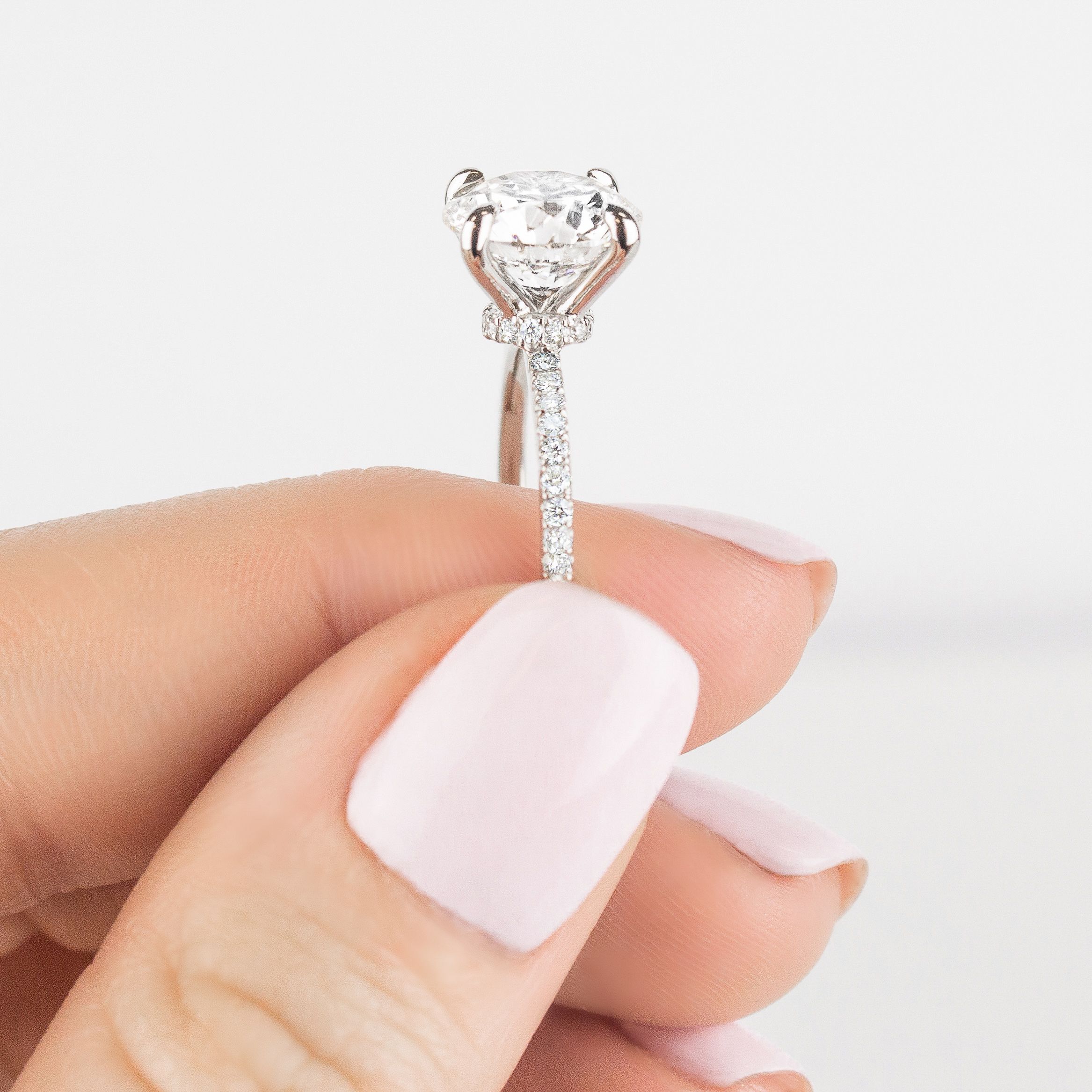 9 Stunning Engagement Rings With Surprise Details Throughout Newest Vera Wang Love Collection Diamond Two Row Anniversary Bands In White Gold (View 20 of 25)