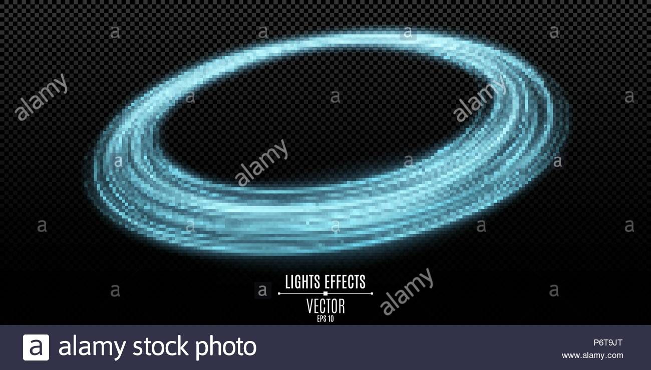 Abstract Blue Ring Of Swirling Neon Lines On A Transparent Dark In Most Up To Date Swirling Lines Rings (View 5 of 25)
