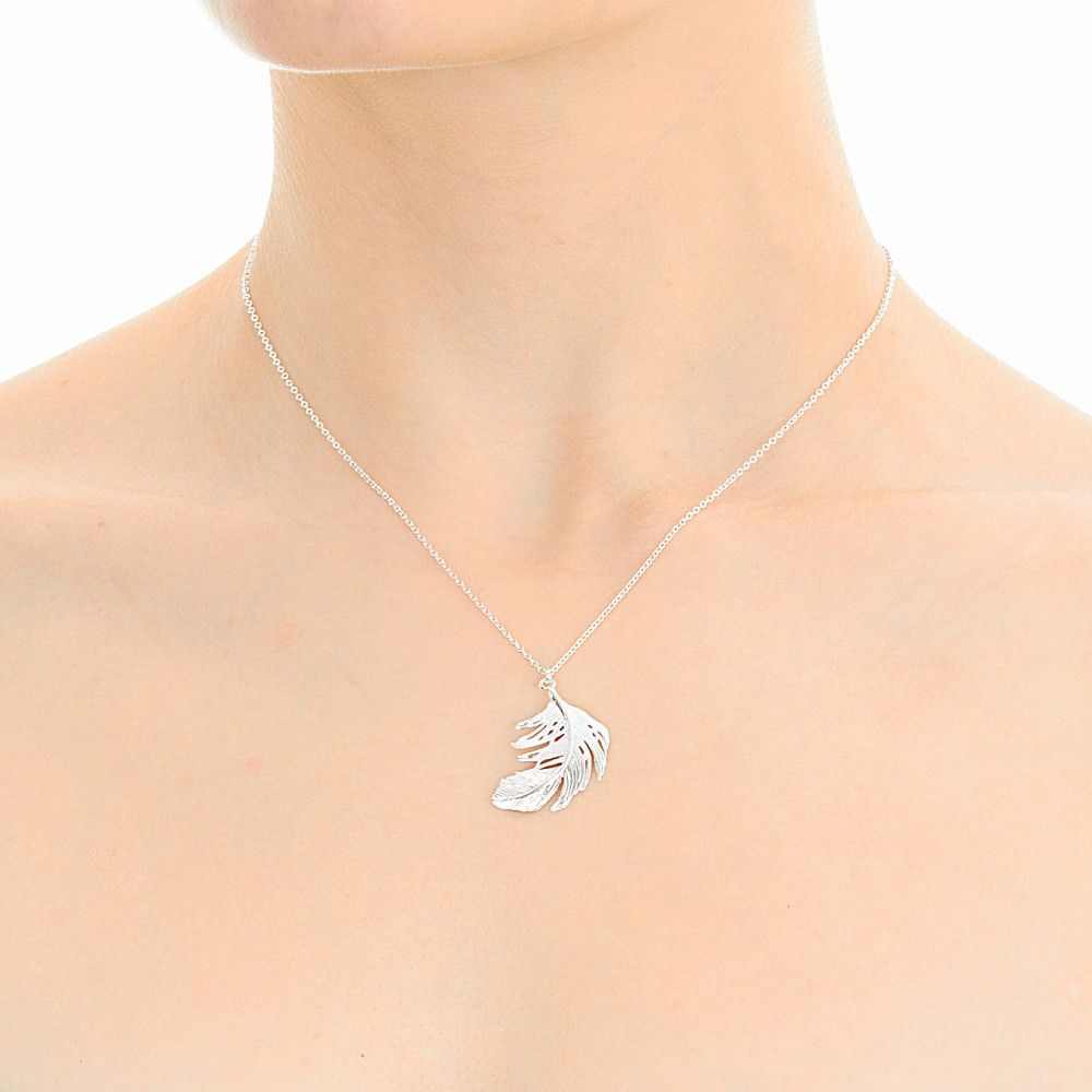 Alex Monroe Metallic Silver Feather Necklace For Most Recent Single Feather Pendant Necklaces (View 6 of 25)