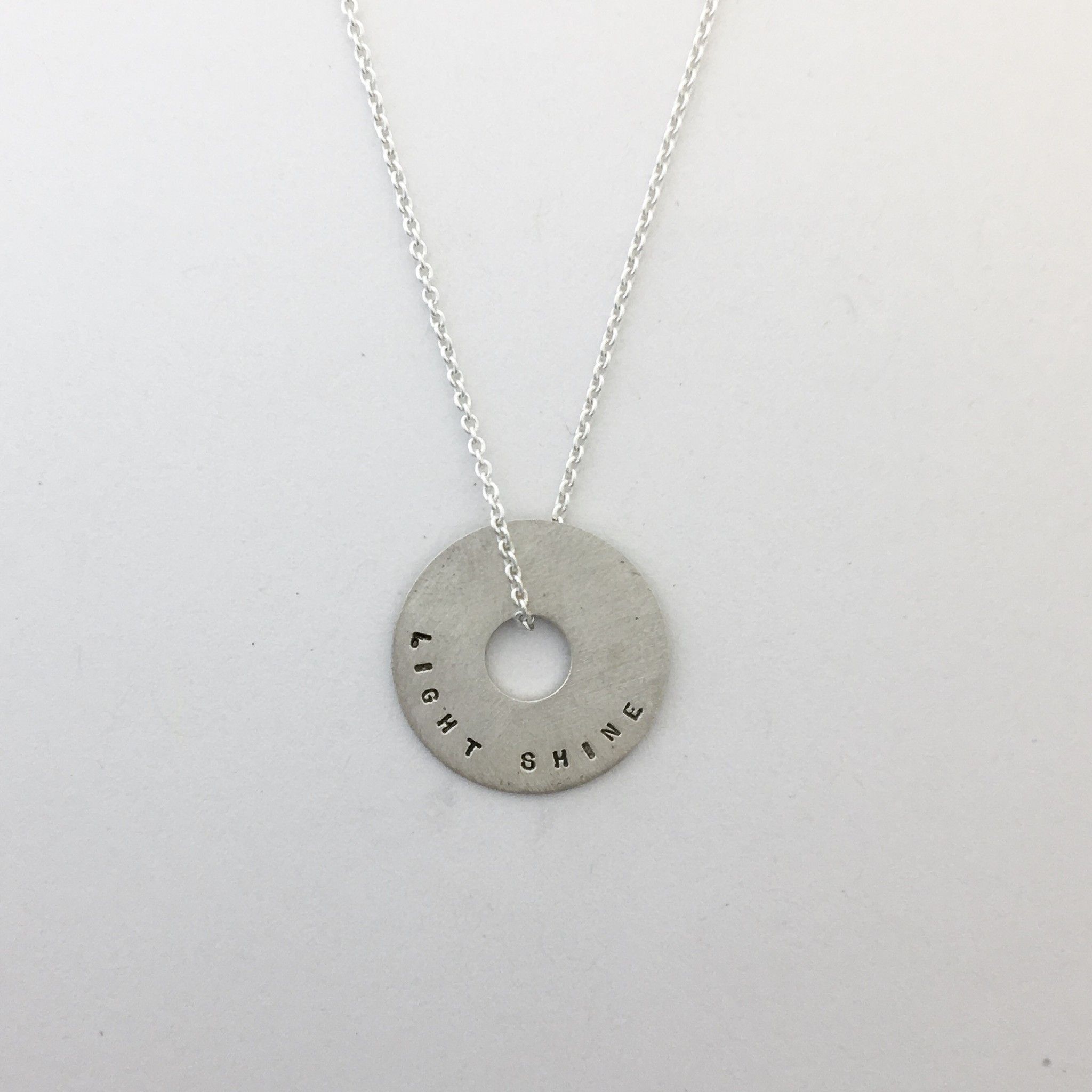 Andrea Waines Small "let Your Light Shine" Halo Necklace Intended For Best And Newest Square Sparkle Halo Necklaces (View 8 of 25)