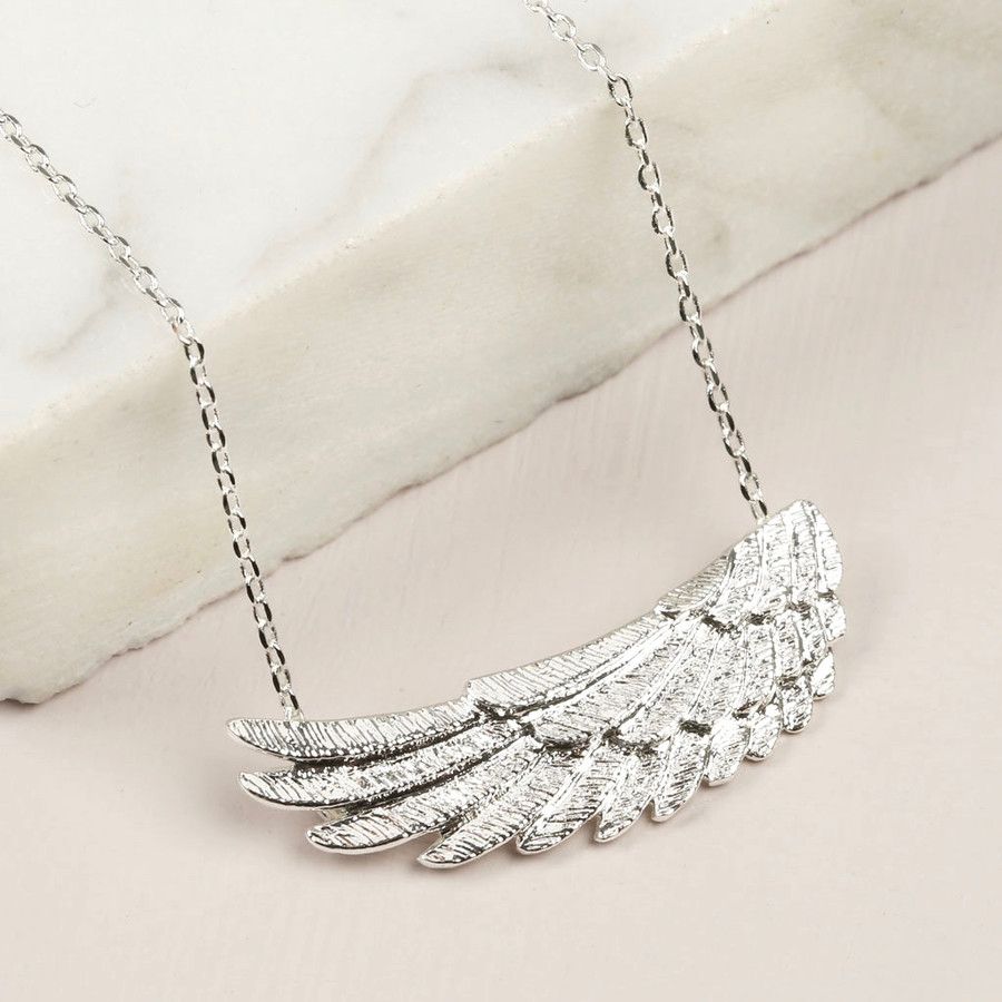 Angel Wing Pendant Necklace In Silver Intended For Best And Newest Angel Wing Pendant Necklaces (View 21 of 25)
