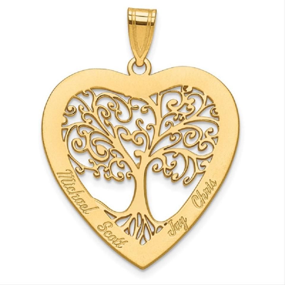 Apples Of Gold 14k Engravable Family Tree Heart Pendant Necklace 24% Off  Retail Throughout Most Recent Family Tree Heart Pendant Necklaces (View 7 of 25)