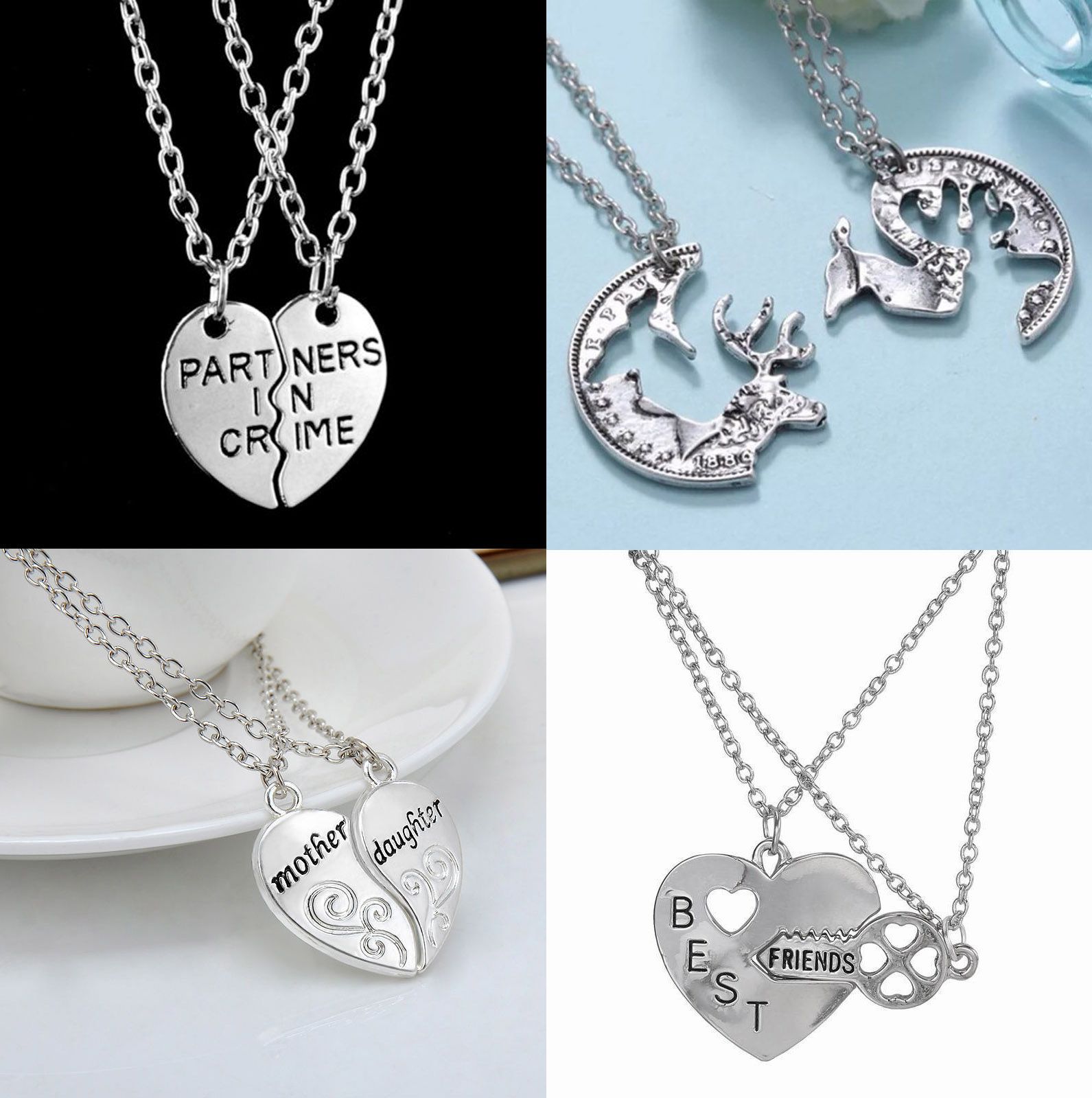 Best Friend Necklaces 2 Pc · Candy Buckingham's · Online Store Intended For Newest Best Friends Heart & Key Necklaces Pendant Necklaces (View 24 of 25)