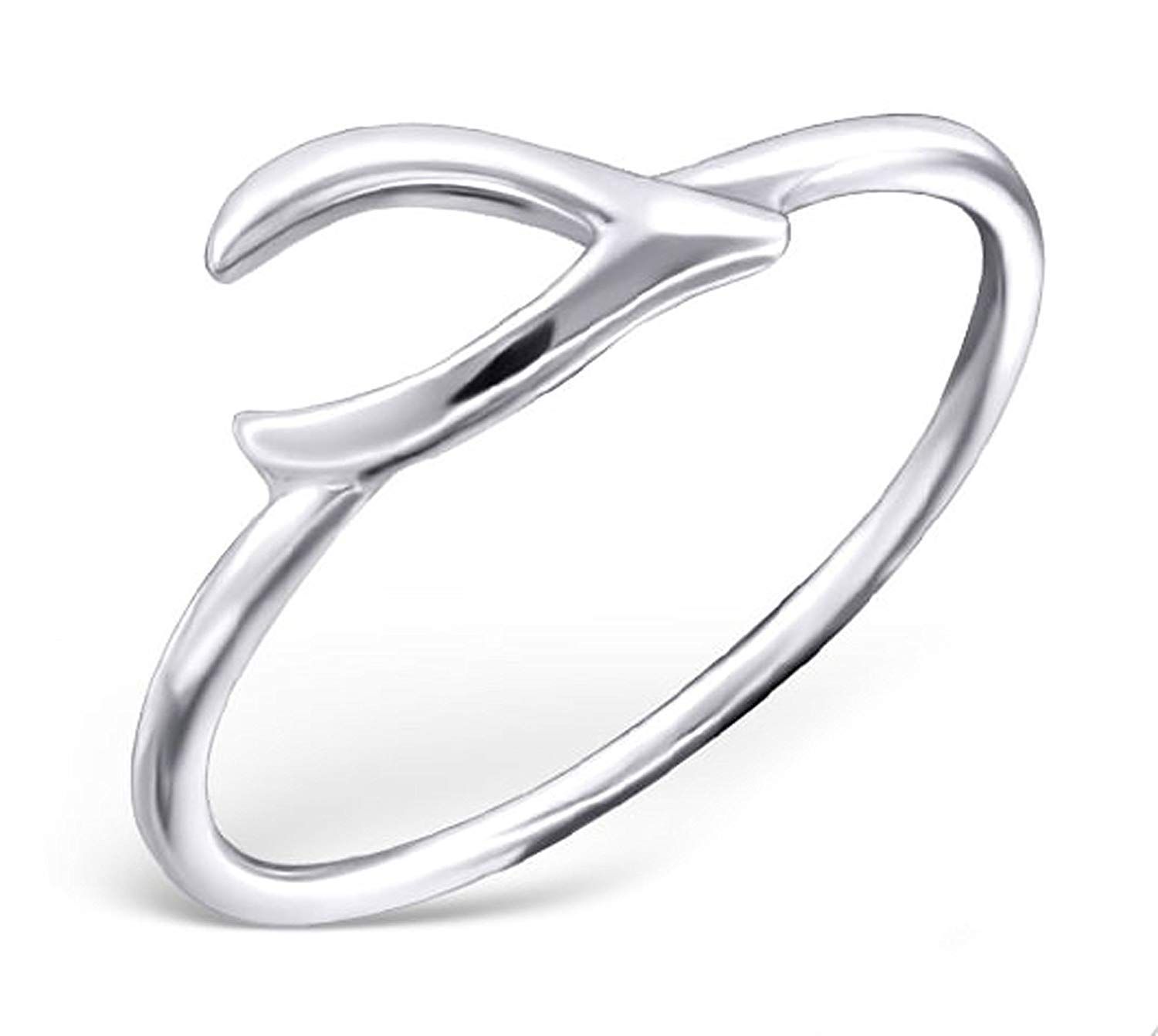 Best Wing Jewelry .925 Sterling Silver 'wishbone' Midi Ring, Above For Most Current Polished Wishbone Rings (Photo 25 of 25)