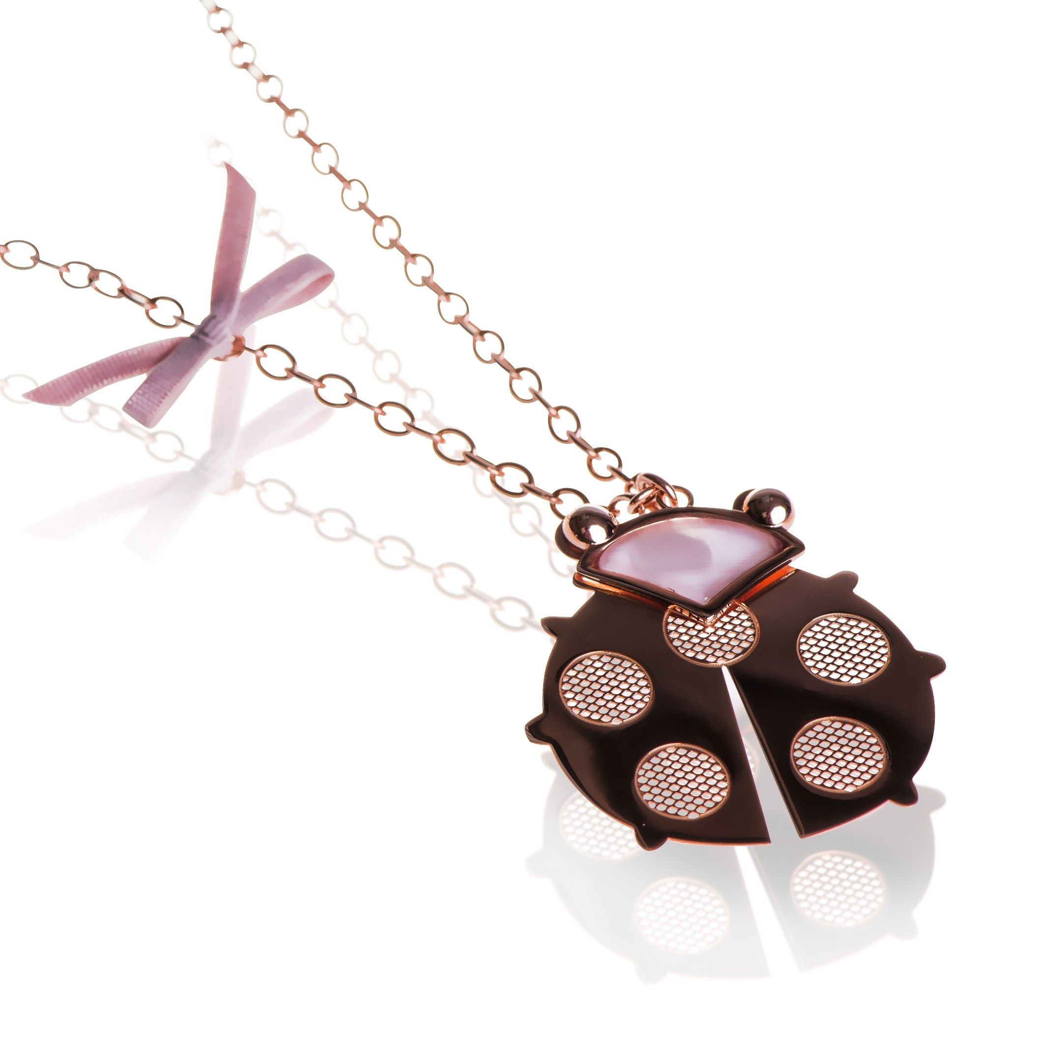Buy Ladybug Long Necklace Womanthe Art'emi Jewelry | Art'emi Pertaining To Newest Pink Ladybird Pendant Necklaces (View 22 of 25)
