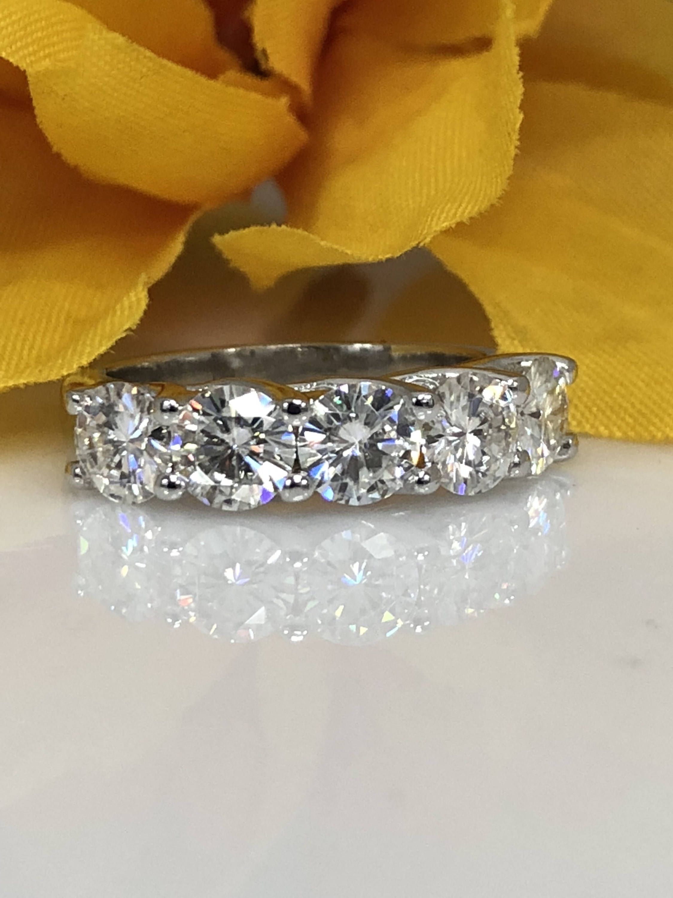 Certified Moissanite 5 Stone 2.50ctw (View 2 of 25)
