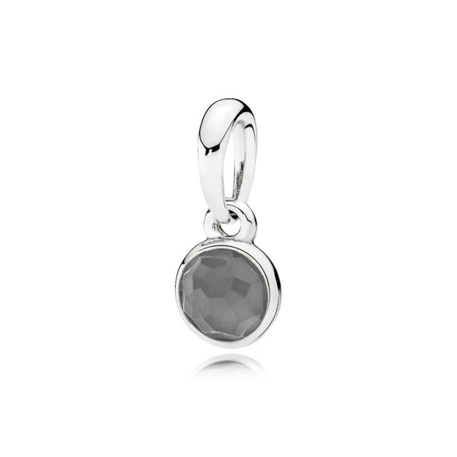 Chamss 19 Years 925 Sterling Silver June Droplet Pendant Grey Moonstone  High End Sending Girlfriends Anniversary Jewelry Gifts Pertaining To Newest Grey Moonstone June Droplet Pendant Necklaces (View 2 of 25)