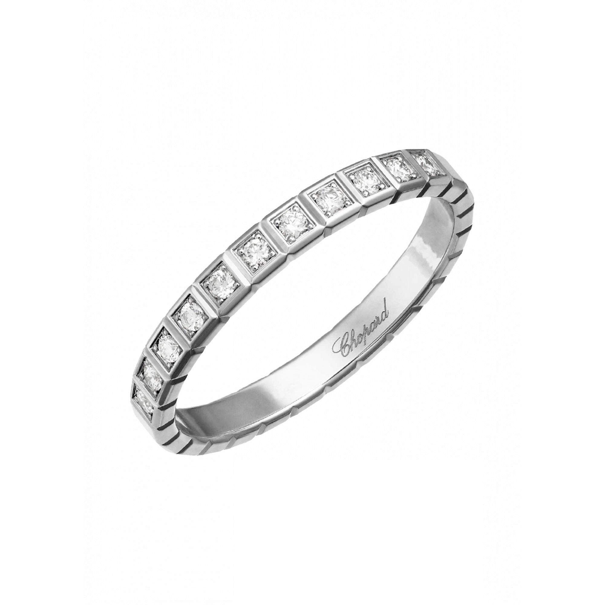 Chopard Ice Cube White Gold Diamond Ring 827702 1255 Regarding Most Popular Sparkling Ice Cube Rings (View 2 of 25)