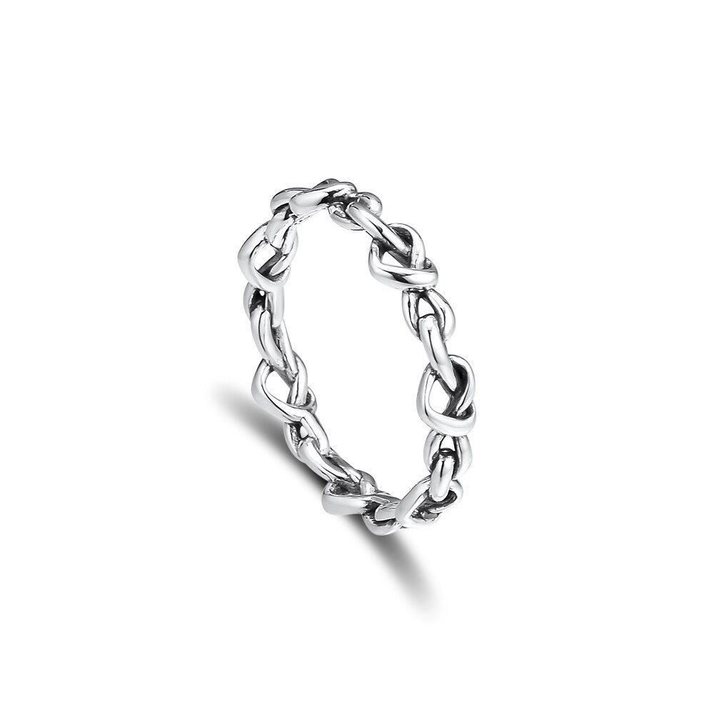 Ckk Ring Knotted Hearts Band Rings For Women Men Anel Feminino 100% 925  Jewelry Sterling Silver Anillos Mujer Hombre Wedding Within Most Recent Knotted Hearts Rings (View 15 of 25)
