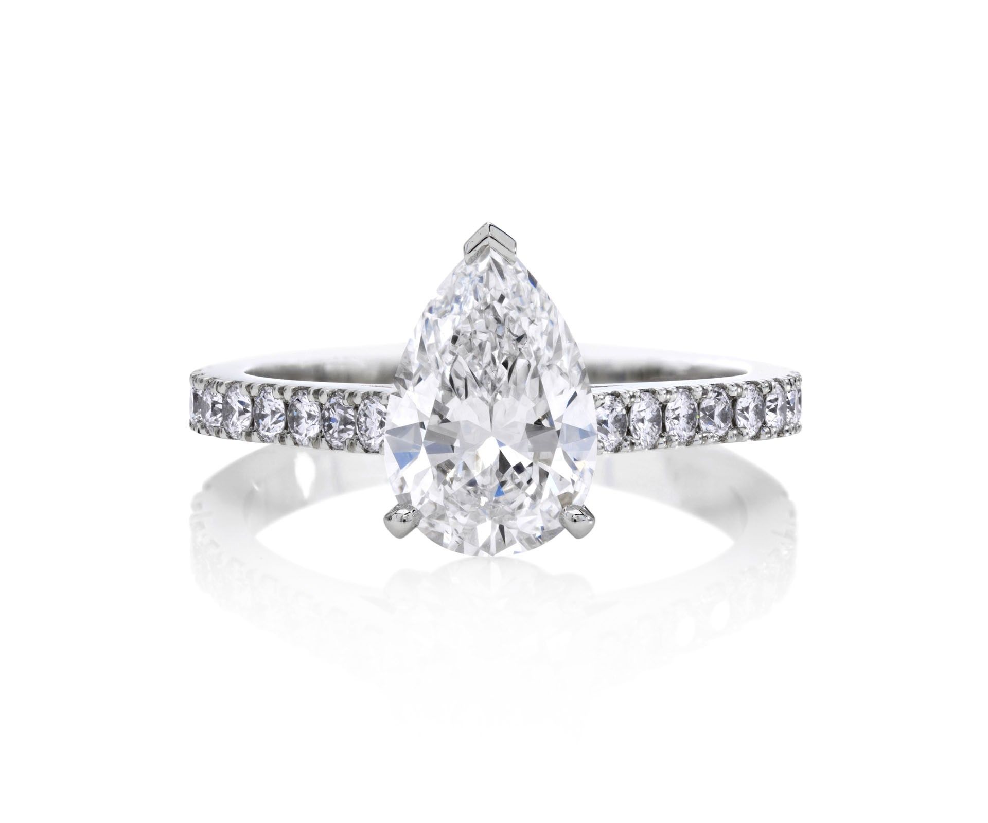 Db Classic Pavé Solitaire Ring Regarding Most Popular Classic Teardrop Halo Rings (View 19 of 25)