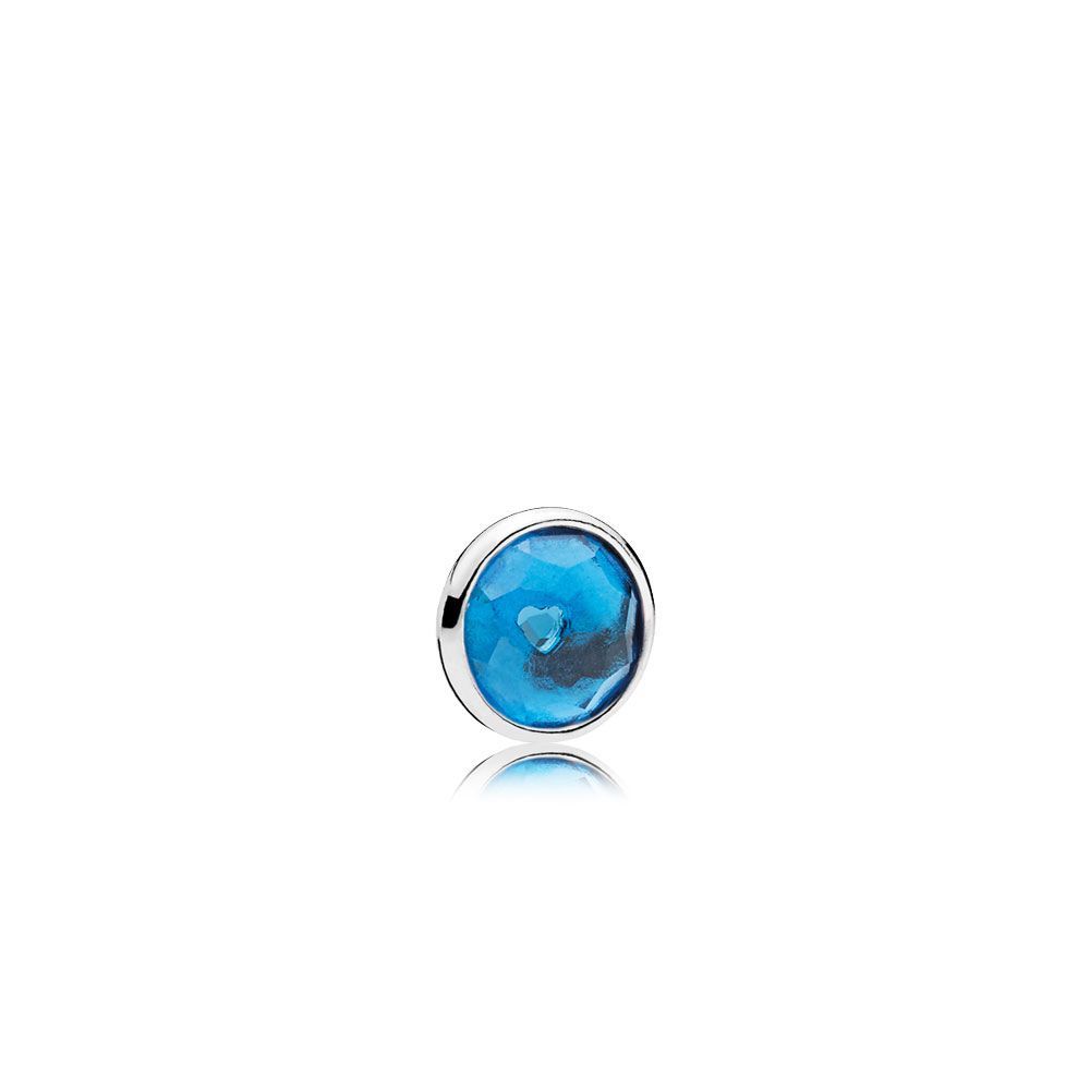 December Droplet Petite Locket Charm | Pandora | Locket Charms Within 2020 London Blue December Birthstone Locket Element Necklaces (View 10 of 25)
