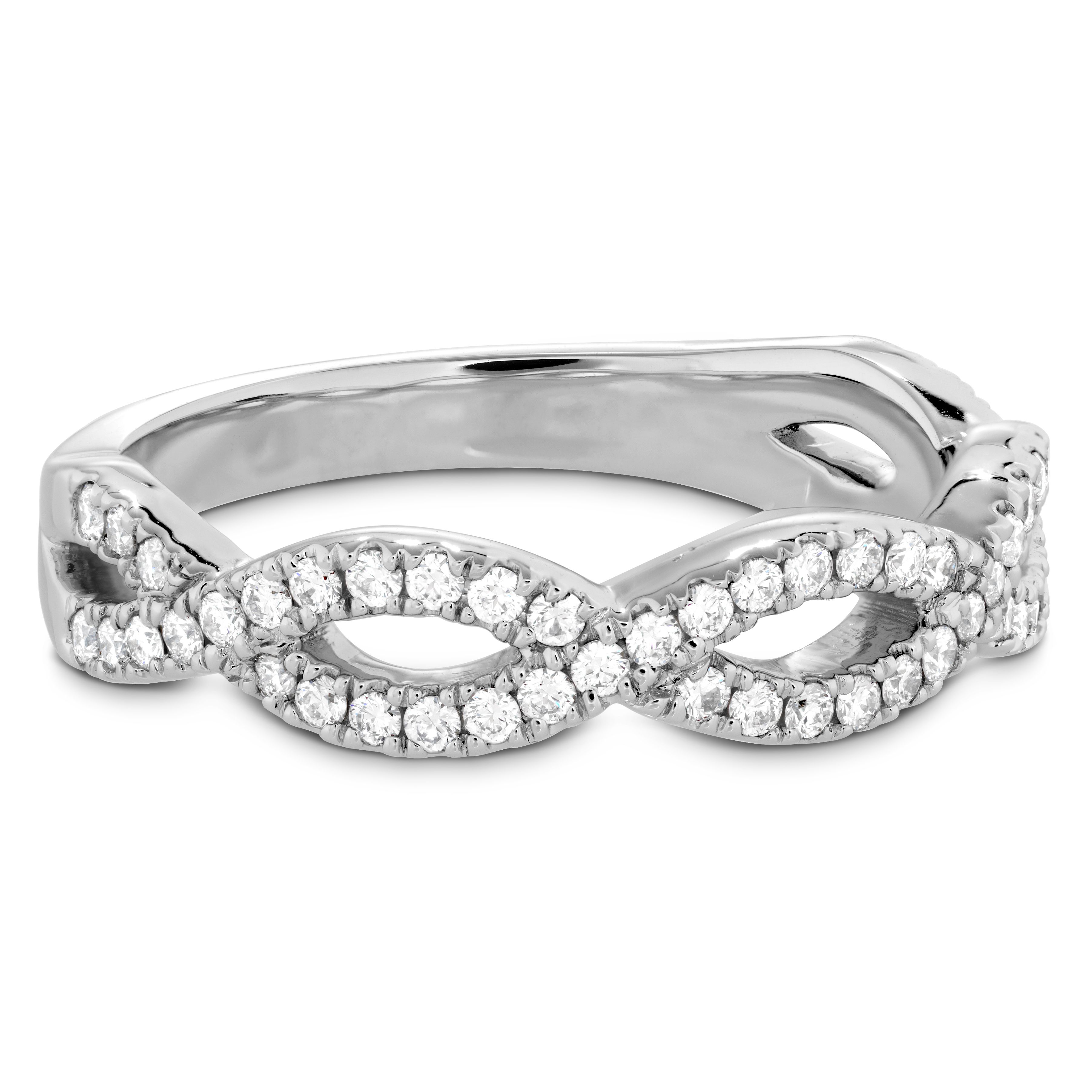 Destiny Twist Diamond Band Platinum Pertaining To Most Recently Released Band Of Hearts Rings (View 20 of 25)