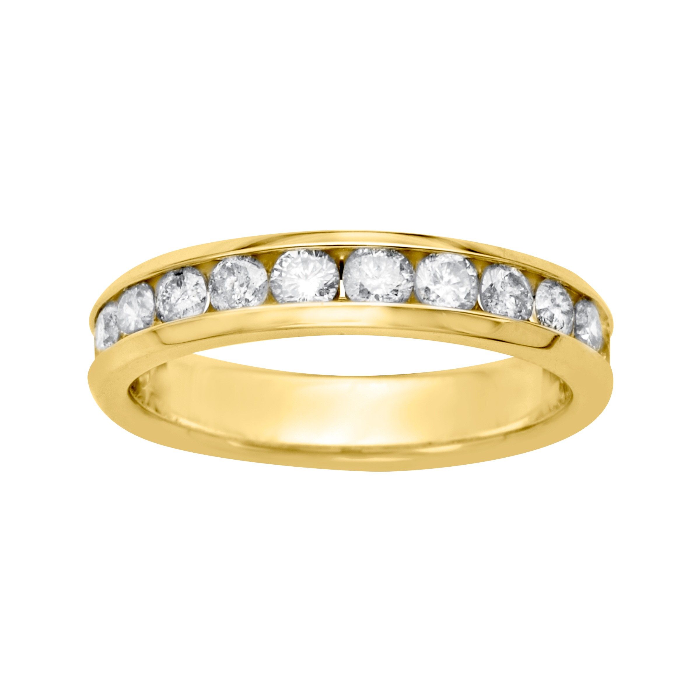Details About Igi Certified 1 Ct Diamond Anniversary Band Ring In 14k Gold In Newest Certified Diamond Anniversary Bands In Gold (View 1 of 25)