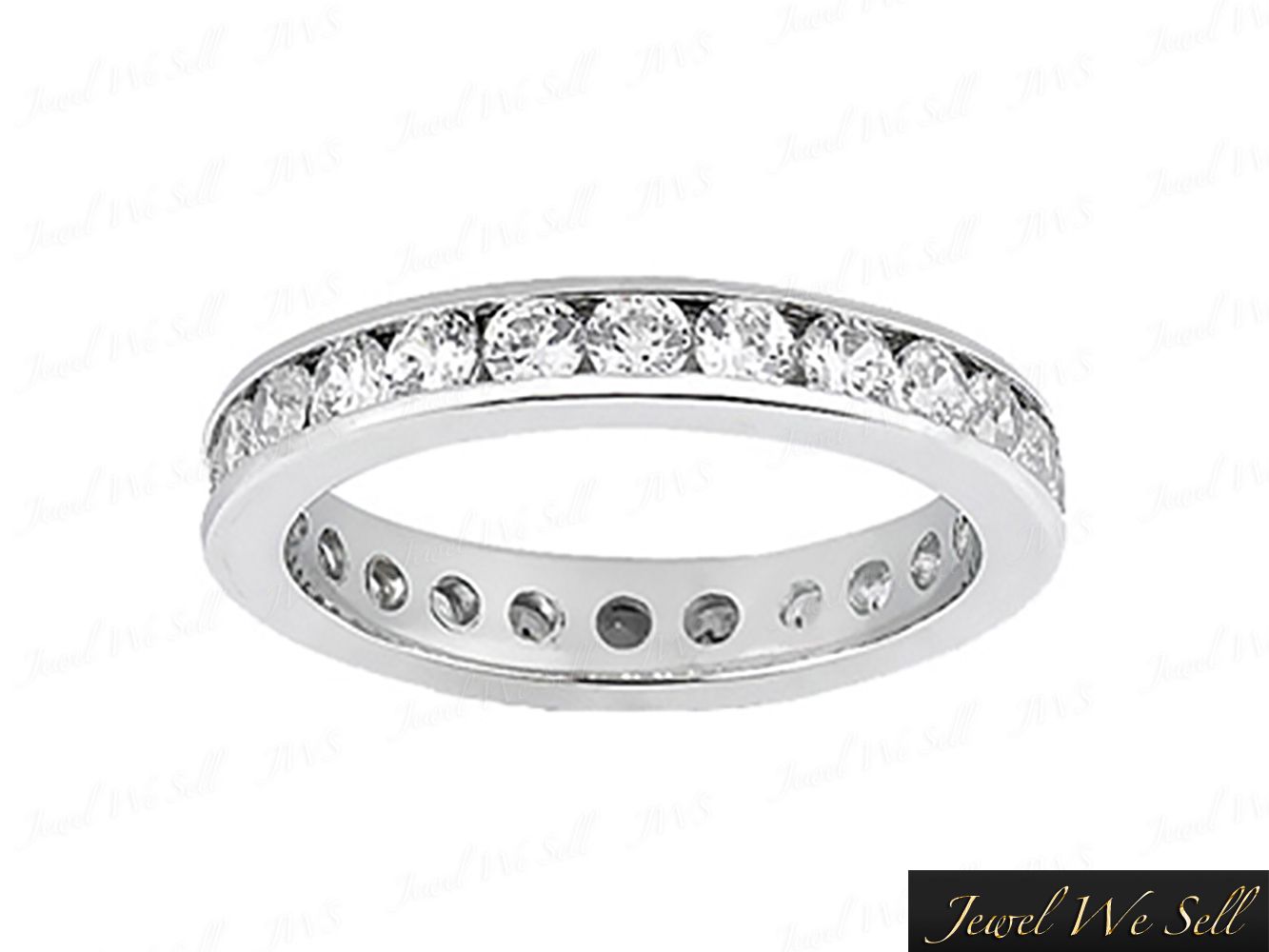 Details About Natural 1ct Round Round Diamond Channel Set Eternity Band  Ring 14k White Gold Regarding Newest Diamond Channel Set Anniversary Bands In Gold (View 6 of 25)