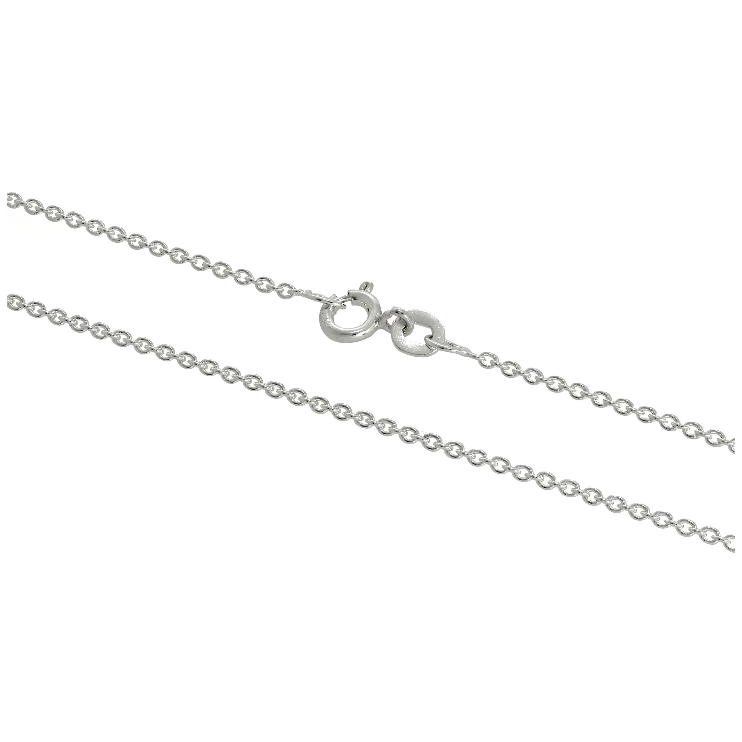 Details About Real 925 Sterling Silver 1mm Cable Chain 16 – 24 Inches  Chains Necklaces In Recent Cable Chain Necklaces (View 3 of 25)